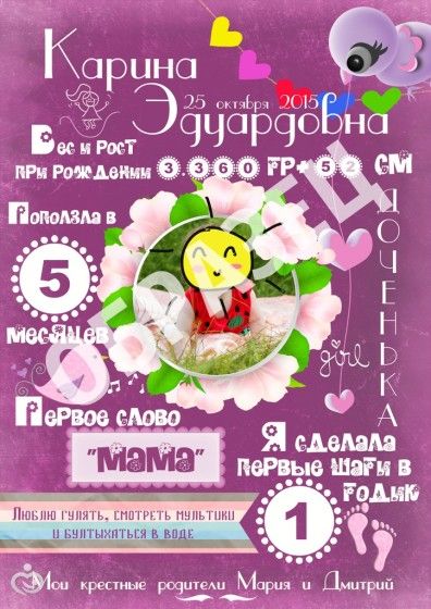 Постер достижений малыша+для идея беременяшек