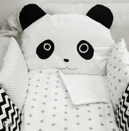 Бортики + постельное в кроватку🐰🐼