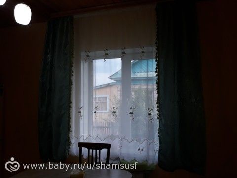 Шторы и тюль на кухне.