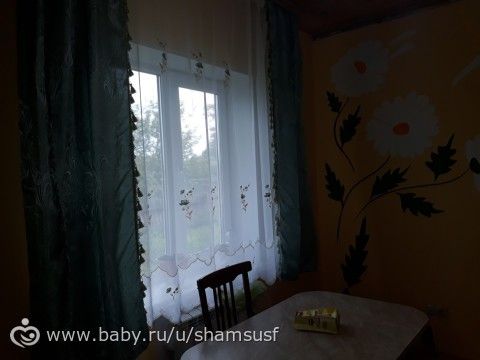 Шторы и тюль на кухне.